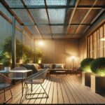 Навес для террасы из металла